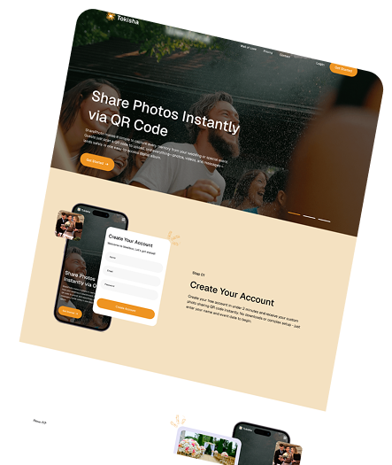 Event management platform mockup