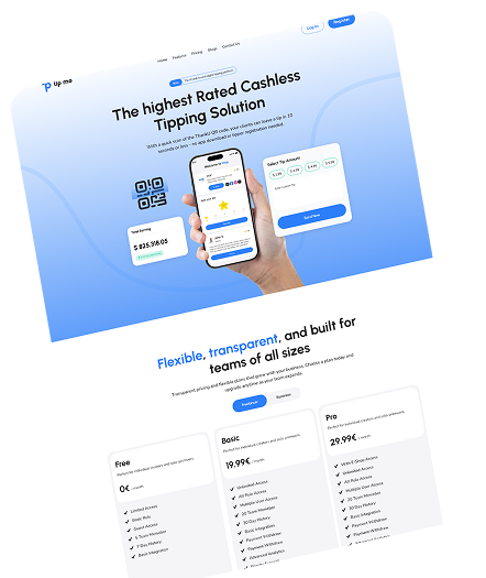 Tipping platform mockup